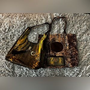 Sharif Leather Leopard Footed Shoulder Bag, Designed in New York By Sharif Leath